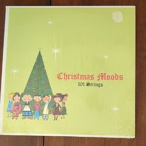 101 Strings Christmas Moods Vinyl Record With Green Cover